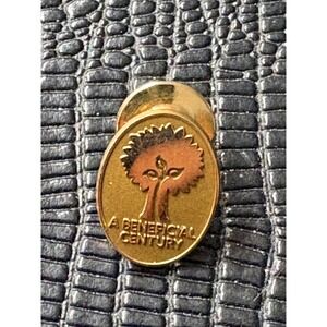 Vintage CTO A Beneficial Century Tree Lapel Pin 1/10 10K Gold Filled Oval 2.00g